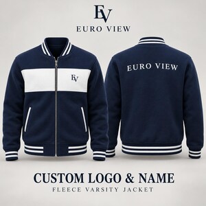 Custom Embroidered Varsity Jacket, Personalized Letterman Baseball Style (Unisex)