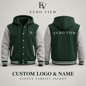 Custom Embroidered Varsity Jacket, Personalized Letterman Baseball Style (Unisex)