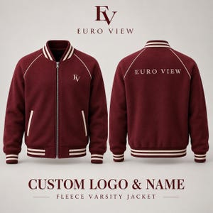 Custom Embroidered Varsity Jacket, Personalized Letterman Baseball Style (Unisex)