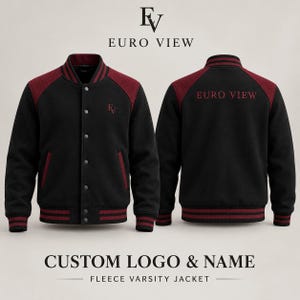 Op maat geborduurd varsityjack, gepersonaliseerde letterman honkbalstijl (unisex)