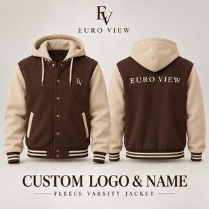 Op maat geborduurd varsityjack, gepersonaliseerde lettermanjas, streetwear teamkleding (unisex)