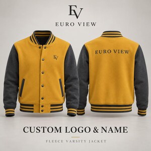 Custom Embroidered Varsity Jacket, Personalized Letterman Baseball Style (Unisex)