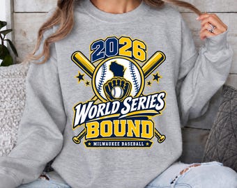 Moletom Milwaukee World Series Bound 2026, Moletom de beisebol "Win Our Way", Presente para fãs de beisebol de Milwaukee, Moletom dos Playoffs