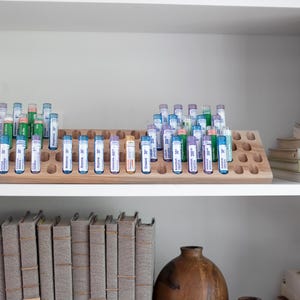 HOMEOPATHY STORAGE solid birch wood large countertop and/or shelf freestanding installation