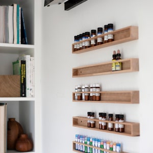 HOMEOPATHY STORAGE solid birch wood wall mounted storage (listing includes one row)