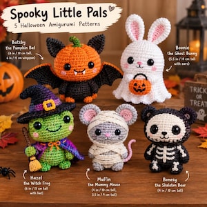 Spooky Little Pals Halloween Amigurumi Bundle (5 Patterns)