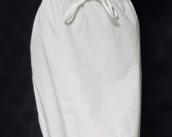 Vintage White Skirt, Slip Womens Faded Glory Size 32/34 Tie Waistband Mini Tennis Skirt
