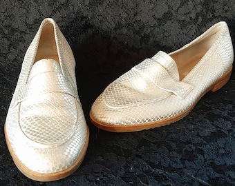 Retro Shoes Silver Leather Shoes Retro Shoes Vintage Women/'s Shoes Vintage Shoes Designers Shoes Artigiano Footwear Brand