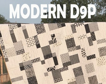 MODERN D9P Quilt Pattern - pdf / quilt pattern / modern quilt pattern / modern quilting/ scrap quilt pattern