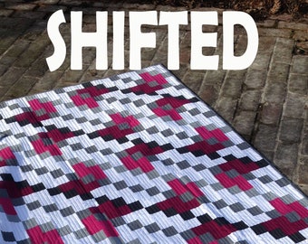 SHIFTED Quilt Pattern - pdf / quilt pattern / modern quilt pattern / modern quilting