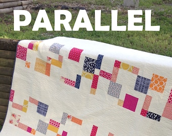 PARALLEL Quilt Pattern - pdf / quilt pattern / modern quilt pattern / modern quilting / scrap quilt pattern / beginner quilt pattern