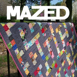 MAZED-quiltpatroon - pdf / quiltpatroon / modern quiltpatroon / modern quilten / scrapquiltpatroon / quiltpatroon voor beginners