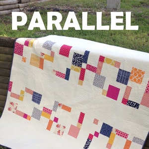 PARALLEL Quilt Pattern - pdf / quilt pattern / modern quilt pattern / modern quilting / scrap quilt pattern / beginner quilt pattern