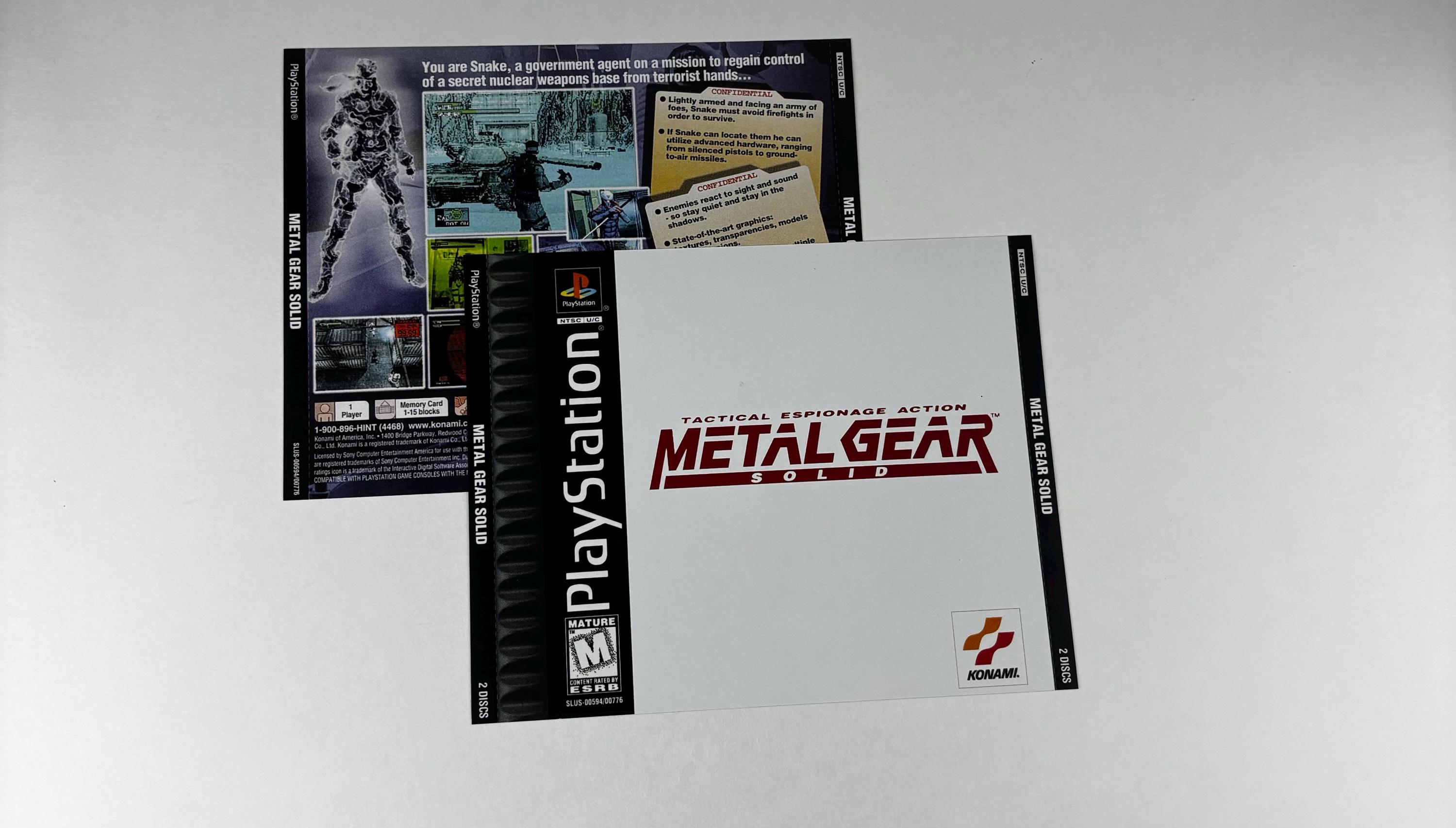 Metal Gear Solid Ps1 Case - Etsy