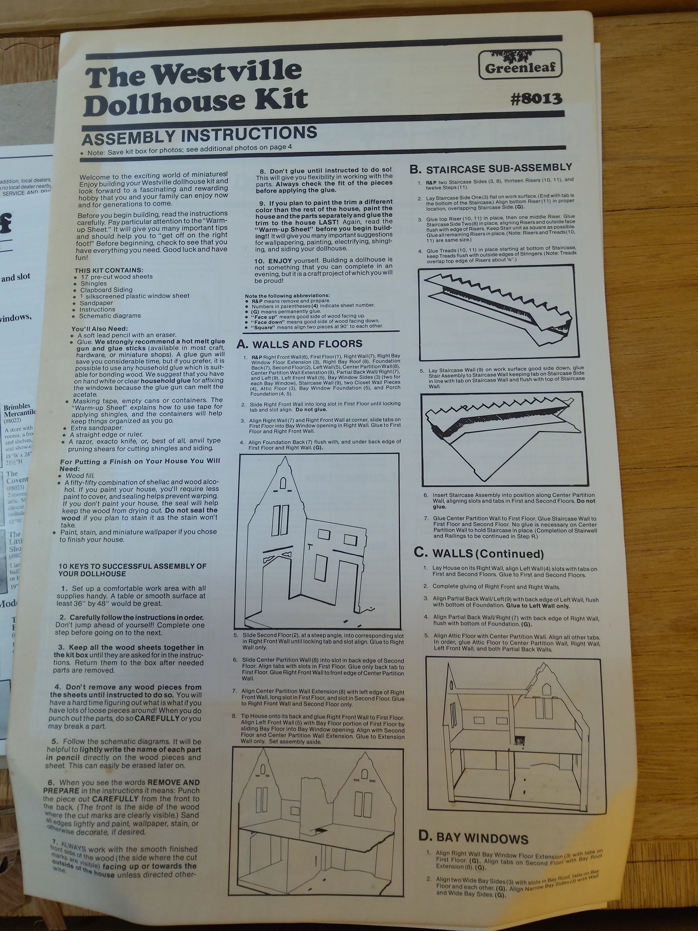 Vintage Westville Wooden Dollhouse Kit by Greenleaf Etsy