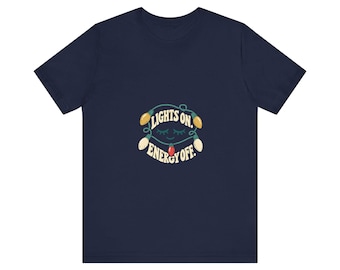 Unisex Christmas Lights Tee - Lights On, Energy Off