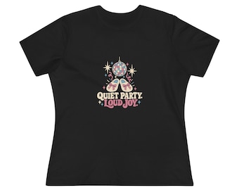 Women's Relaxed New Year Disco Tee - Quiet Party, Loud Joy