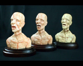 Adam of Shelly's Frankenstein, cast-resin, hand-painted, miniature bust