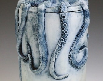 Handmade porcelain Apothecary Jar inspired by "The Shadow over Innsmouth" by HP Lovecraft