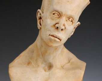 Surreal Bust Planter 4, Ceramic flower pot