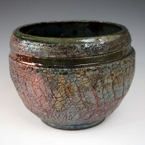 Raku Ceramic Pot, Decorative, 2022