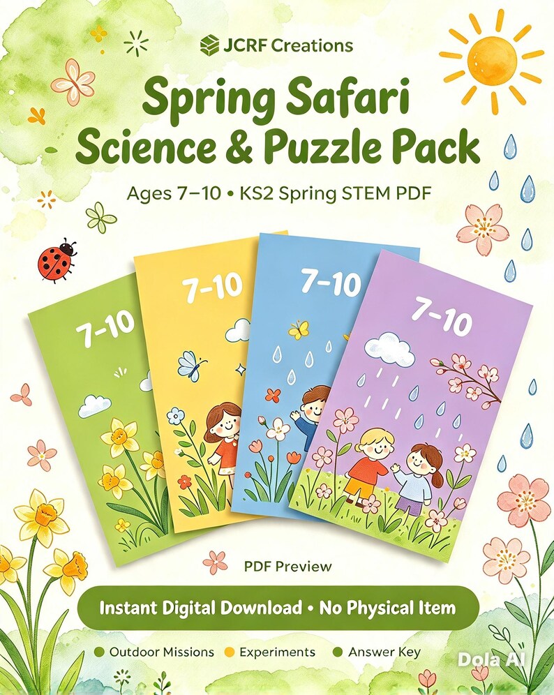 7-10 Spring Activity Guide, STEM & Outdoor-mission PDF - Etsy