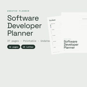 Planerare för mjukvaruutvecklare | Sprint, visionstavla, milstolpar (US Letter PDF)