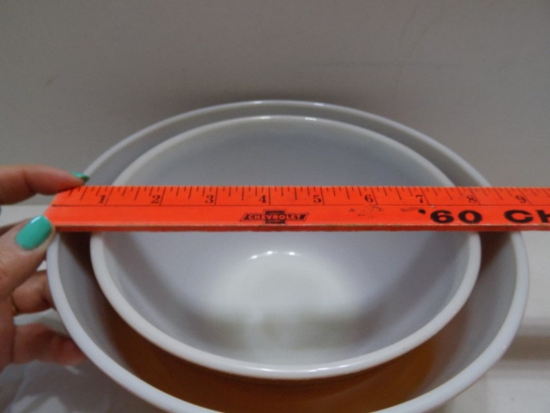 401 and 403 Set of 2 Pyrex Old Orchard Nesting Bowls Brown No