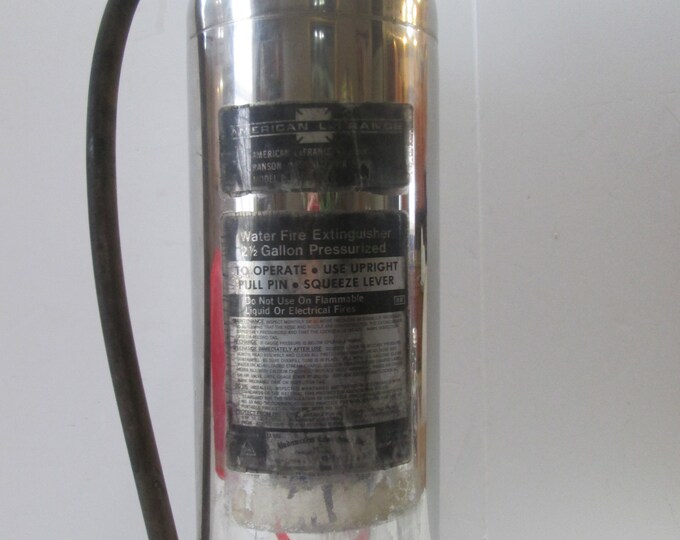 American Lafrance Silver Fire Extinguisher 2 1/2 Gallons Empty Etsy