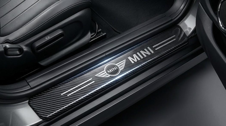Mini Cooper Guard Brand New Mini Set of 4 Door Sill Protector Edge Guard Threshold Cover ...