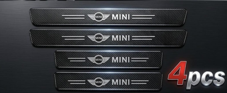 Mini Cooper Guard Brand New Mini Set of 4 Door Sill Protector Edge Guard Threshold Cover ...