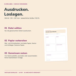 Wunschzettel Kinder zum Ausdrucken | Weihnachten | 3 Vorlagen zum Malen, Schreiben und Kleben | A4 PDF Bild 8