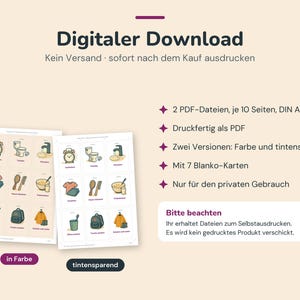 Schede di routine stampabili per bambini | Schede di routine giornaliera per mattina e sera | 20 schede illustrate + piano di routine | Download PDF Montessori immagine 11