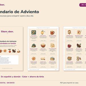Printbare adventskalender voor het hele gezin | 24 activiteitenkaarten + 24 snelle ideeën | Tijd in plaats van spullen | Advent met kinderen | PDF-download afbeelding 4