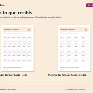 Weihnachtsplaner Familie zum Ausdrucken | Advent Countdown, Geschenkeliste, Plätzchenplan, Termine und Menü | A4 PDF Bild 5