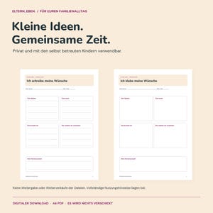 Wunschzettel Kinder zum Ausdrucken | Weihnachten | 3 Vorlagen zum Malen, Schreiben und Kleben | A4 PDF Bild 9