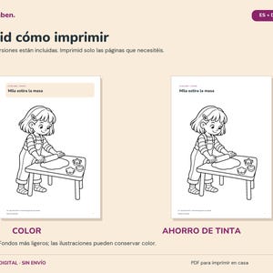Disegni di Natale da colorare per bambini | 12 pagine da colorare con Mila e Theo | Biscotti, albero, neve e regali | PDF in formato A4 immagine 6