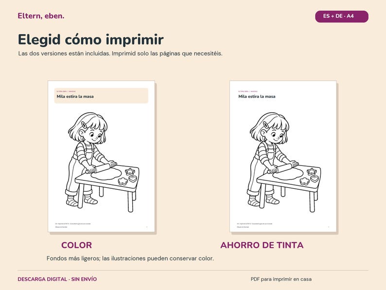 Disegni di Natale da colorare per bambini | 12 pagine da colorare con Mila e Theo | Biscotti, albero, neve e regali | PDF in formato A4 immagine 6