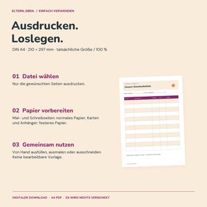 Weihnachtsplaner Familie zum Ausdrucken | Advent Countdown, Geschenkeliste, Plätzchenplan, Termine und Menü | A4 PDF Bild 8