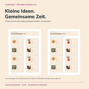 Geschenkanhänger Weihnachten zum Ausdrucken | 24 Anhänger mit 4 Motiven | Stern, Kugel, Plätzchen und Zapfen | A4 PDF Bild 9