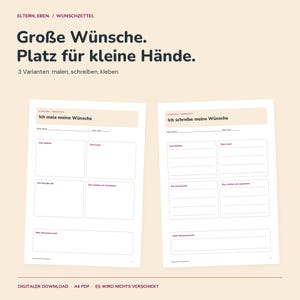 Wunschzettel Kinder zum Ausdrucken | Weihnachten | 3 Vorlagen zum Malen, Schreiben und Kleben | A4 PDF Bild 1