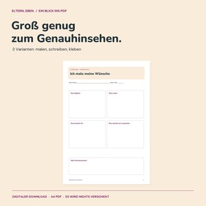 Wunschzettel Kinder zum Ausdrucken | Weihnachten | 3 Vorlagen zum Malen, Schreiben und Kleben | A4 PDF Bild 3