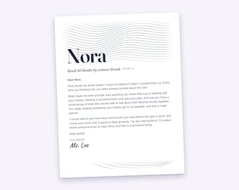 Letter from Teacher to Each Student, Personalized Keepsake in Your Voice, Printable PDF