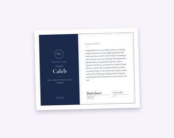 Wrestling Camp Certificate for Each Camper, Personalized Award Title and Paragraph, Printable PDF