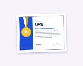 Music School Recital Certificate for Each Student, Personalized Title and Paragraph, Printable PDF