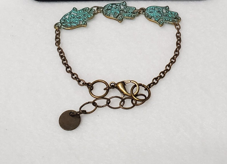 Patina jewelry for women Amulet necklace Jewelry gifts 3 piece set Spiritual jewelry Hamsa Hand Jewelry Set Jewelry set for women