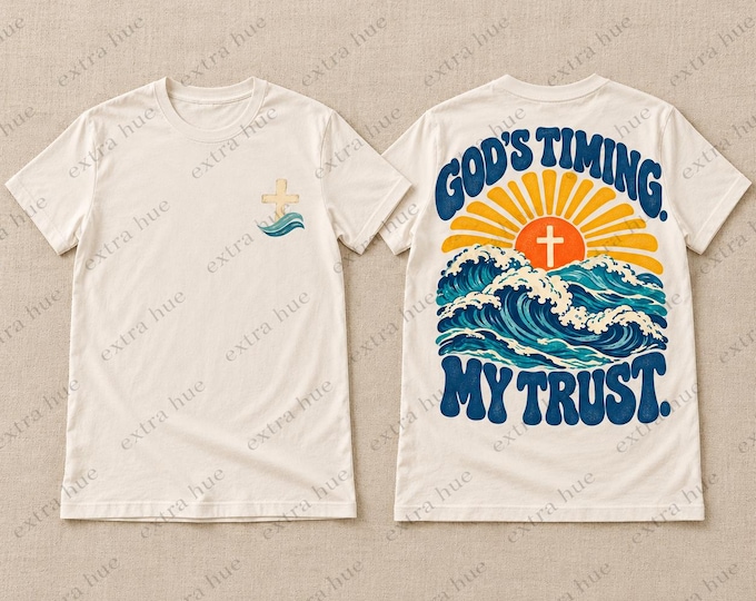 God's Timing My Trust Christian Wave T-Shirt