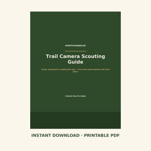 Guía en PDF para cámaras de vigilancia para la caza de ciervos / Cómo instalar cámaras de vigilancia para la caza de ciervos / Colocación, configuración y consejos de exploración
