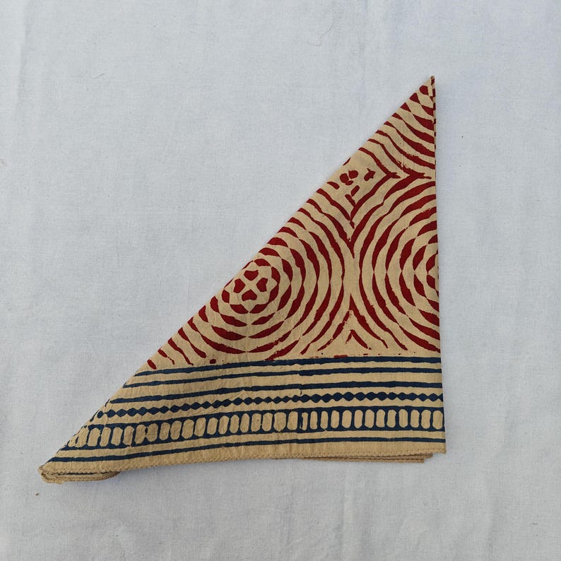 Indian Hand Block Print Scarf : Organic Cotton Bandana, Boho Floral ...
