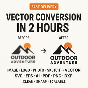 Manual Vector Tracing Service | Convert Logo to Vector, Photo to SVG, Image to Vector Conversion for Cricut Silhouette | Fast Delivery